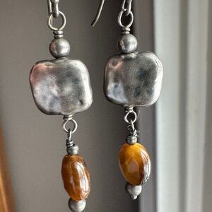Silpada Sterling 925 Silver Tiger’s Eye Earrings